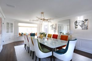 Color chair white dining room