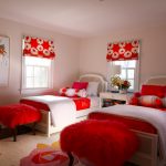 Red furry bedroom